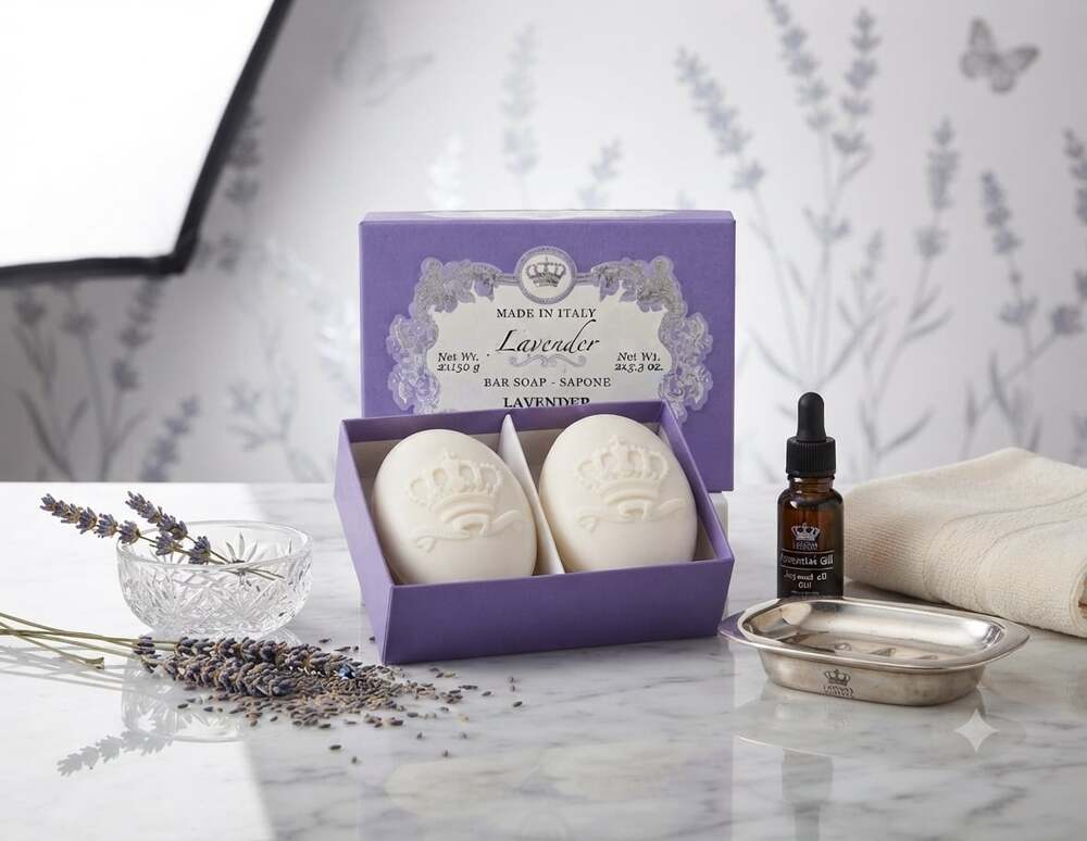 Saponificio Artigianale Fiorentino Lavender Soap 2-Bar Gift Set Made in Italy